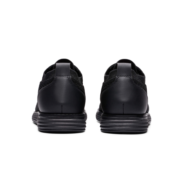 [KnitFlex Breeze+] Men's Mesh Wingtip Oxford Sneakers - ALL BLACK - 4